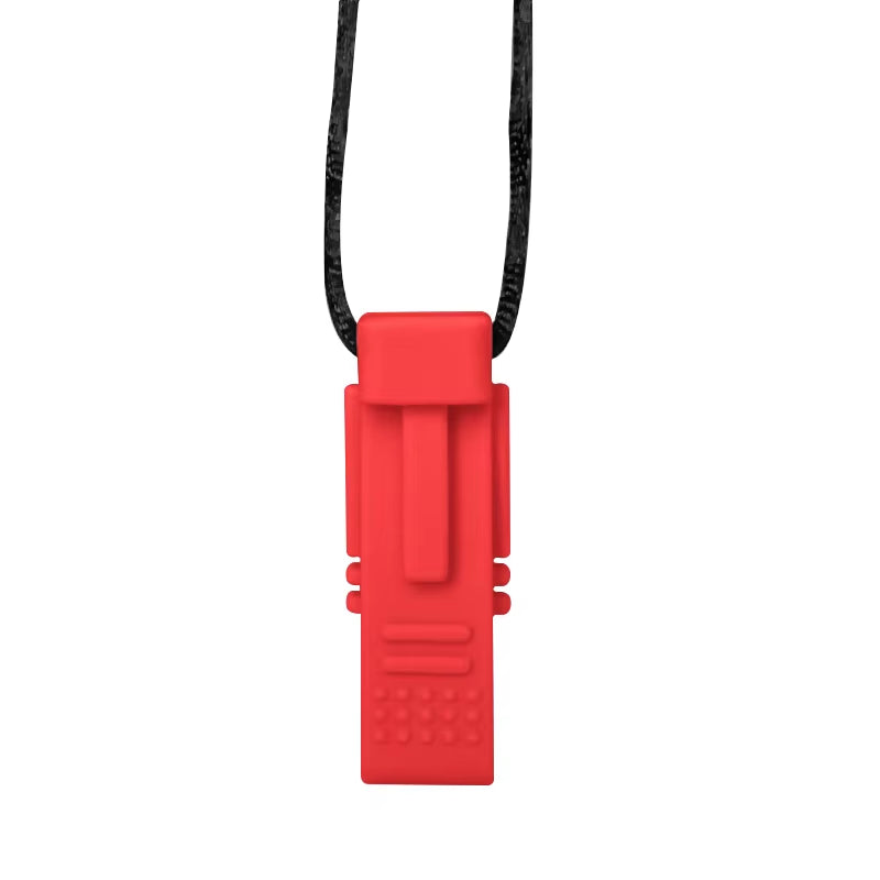 1Ps Baby Silicone Teether Kids Chew Necklace Sensory Chewy Pendant Oral Motor Toys Therapy Tools for Autism ADHD Chidren'S Goods