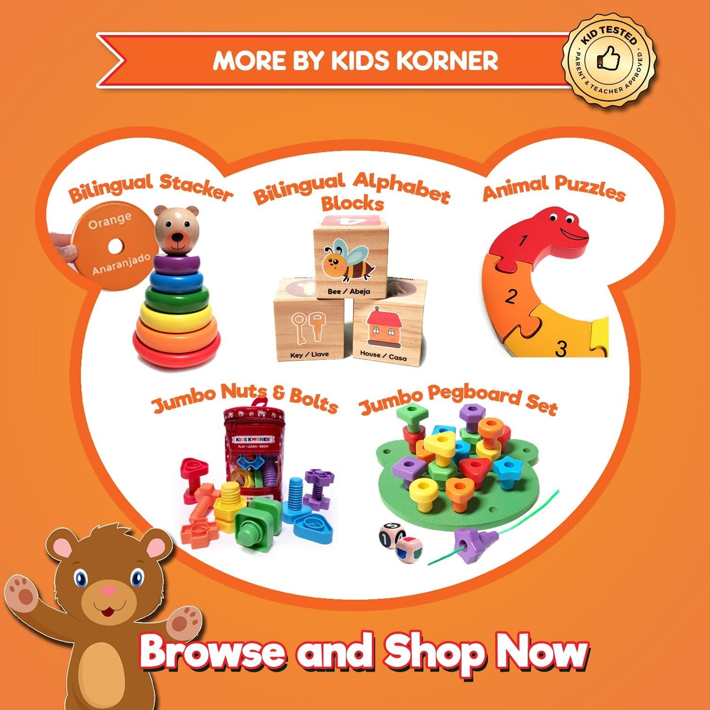Jumbo Counting Bears with Stacking Cups - Montessori Educational Sorting Rainbow Toys for 3 Year Old Boys and Girls with 48 Preschool Math Manipulatives, Toy Storage and Toddler Games Ebook