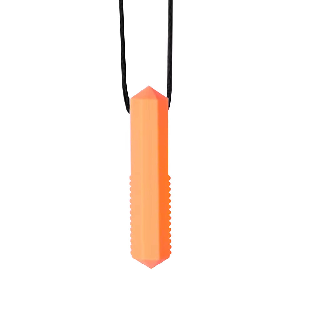1Ps Baby Silicone Teether Kids Chew Necklace Sensory Chewy Pendant Oral Motor Toys Therapy Tools for Autism ADHD Chidren'S Goods