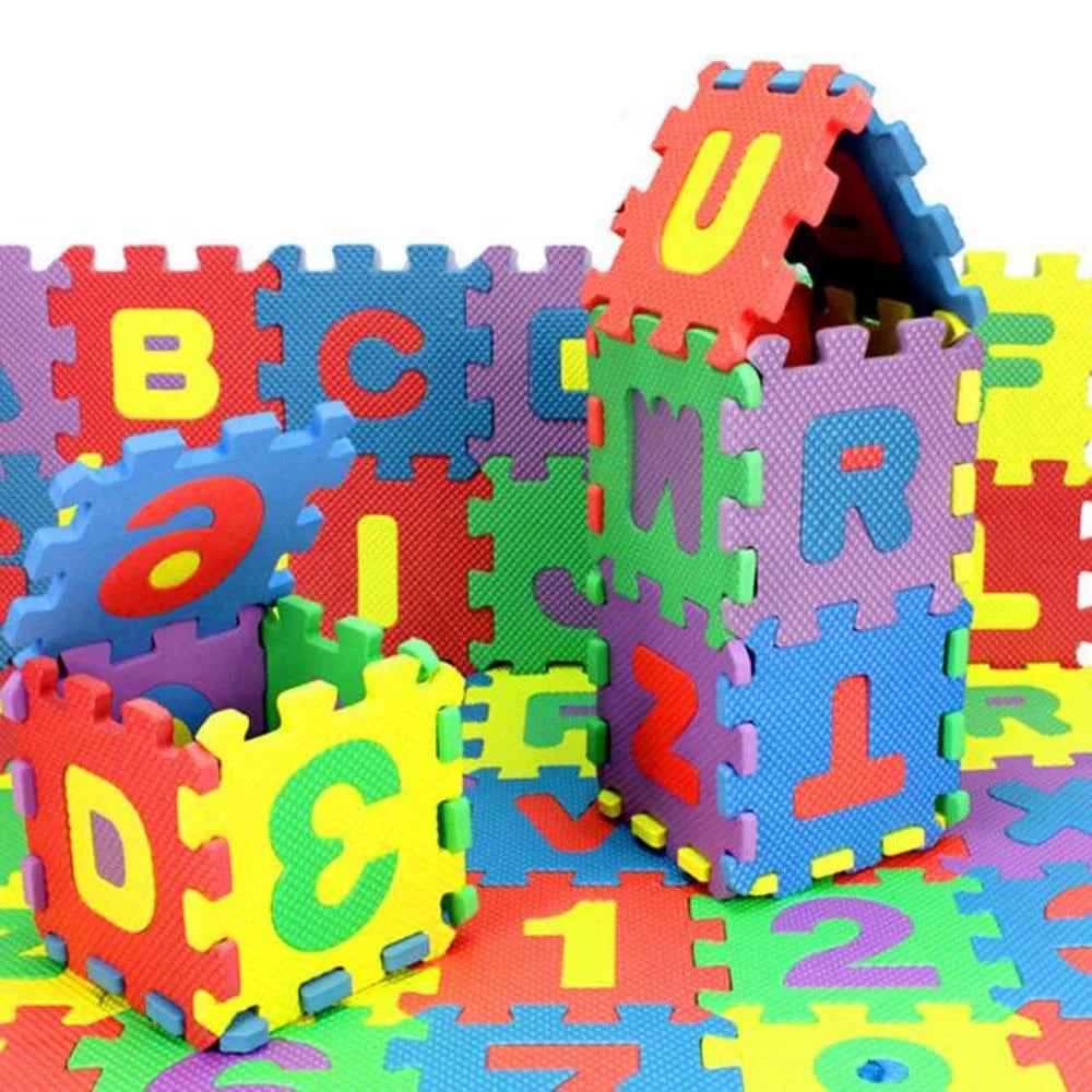 Clearance!36 PCS Kids Foam Play Mat, 2X2 Inch Kids Foam Puzzle Play Mat,Soft & Safe Non-Toxic Children’S Interlocking Multicolor Exercise Puzzle Educational AB Alphabet for Kids’S Floor