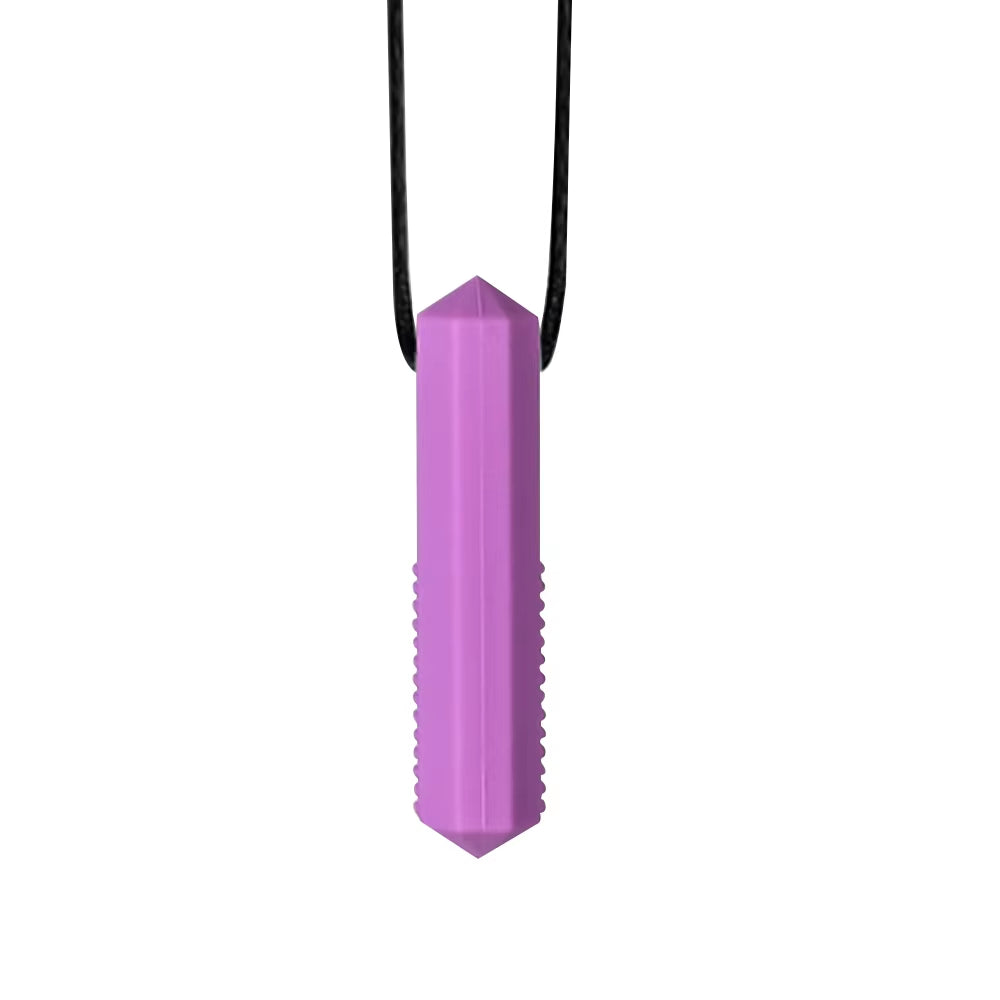 1Ps Baby Silicone Teether Kids Chew Necklace Sensory Chewy Pendant Oral Motor Toys Therapy Tools for Autism ADHD Chidren'S Goods
