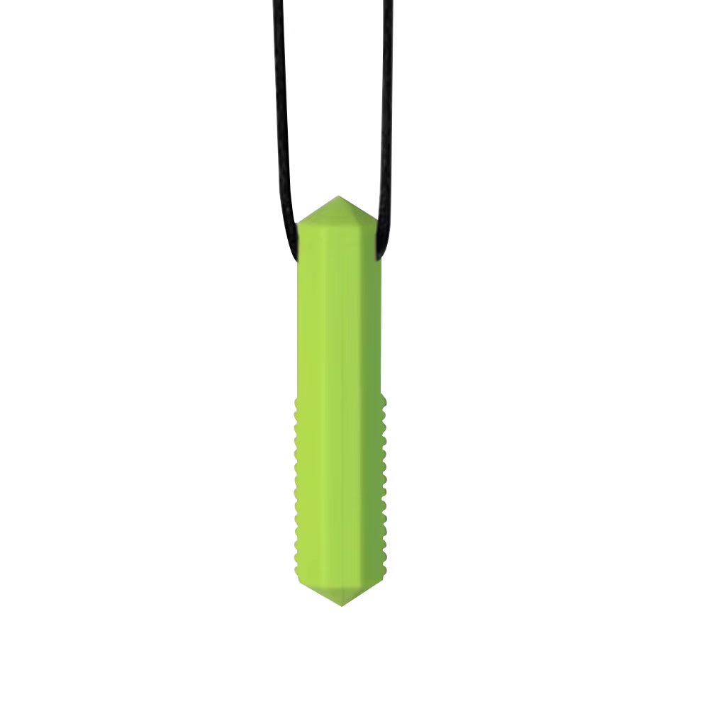 1Ps Baby Silicone Teether Kids Chew Necklace Sensory Chewy Pendant Oral Motor Toys Therapy Tools for Autism ADHD Chidren'S Goods