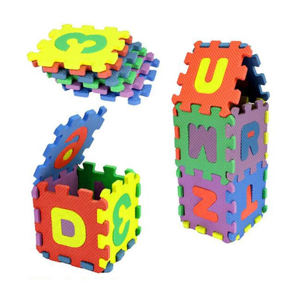 Clearance!36 PCS Kids Foam Play Mat, 2X2 Inch Kids Foam Puzzle Play Mat,Soft & Safe Non-Toxic Children’S Interlocking Multicolor Exercise Puzzle Educational AB Alphabet for Kids’S Floor