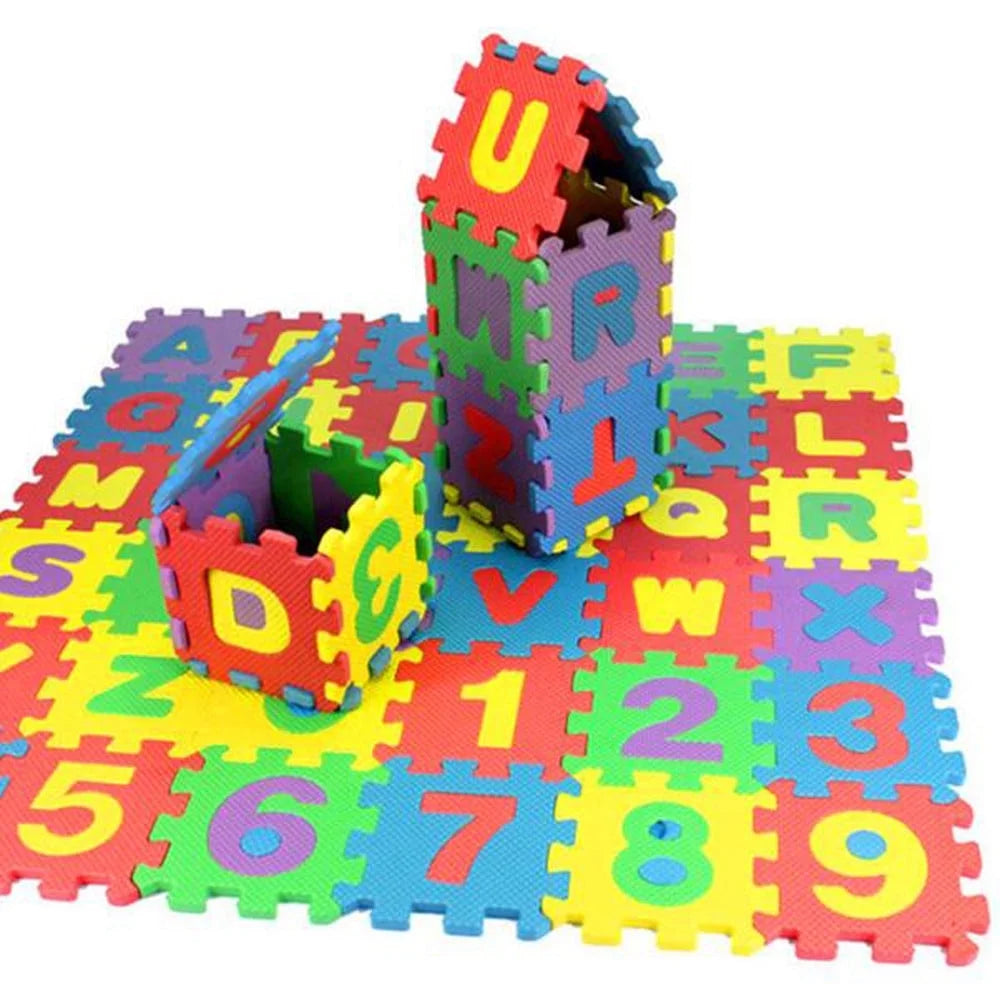 Clearance!36 PCS Kids Foam Play Mat, 2X2 Inch Kids Foam Puzzle Play Mat,Soft & Safe Non-Toxic Children’S Interlocking Multicolor Exercise Puzzle Educational AB Alphabet for Kids’S Floor