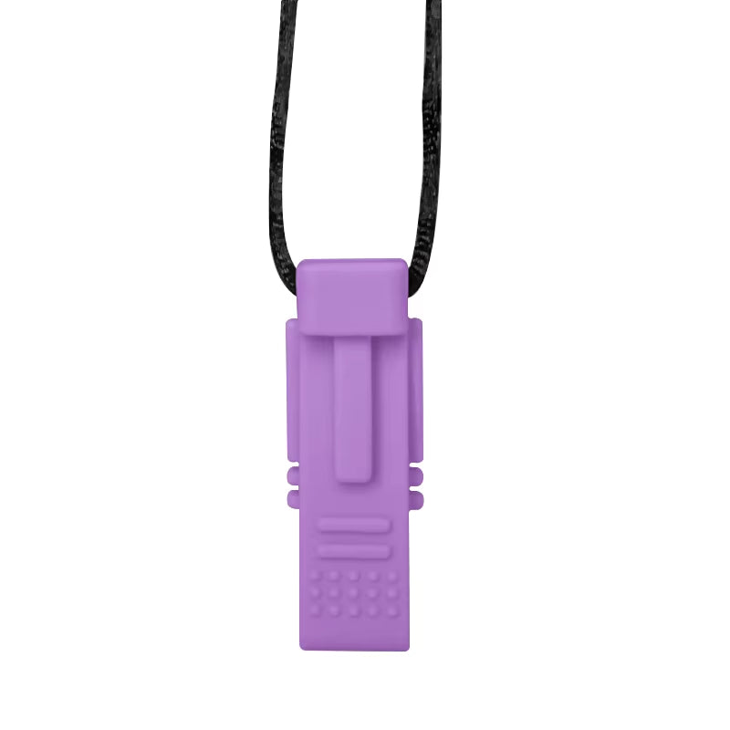 1Ps Baby Silicone Teether Kids Chew Necklace Sensory Chewy Pendant Oral Motor Toys Therapy Tools for Autism ADHD Chidren'S Goods