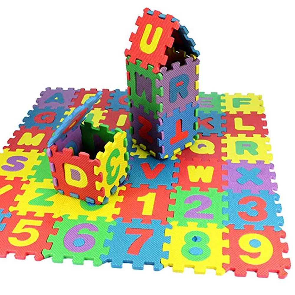 Clearance！36 PCS Kids Foam Play Mat, 2X2 Inch Kids Foam Puzzle Play Mat,Soft & Safe Non-Toxic Children’S Interlocking Multicolor Exercise Puzzle Educational AB Alphabet for Kids’S Floor